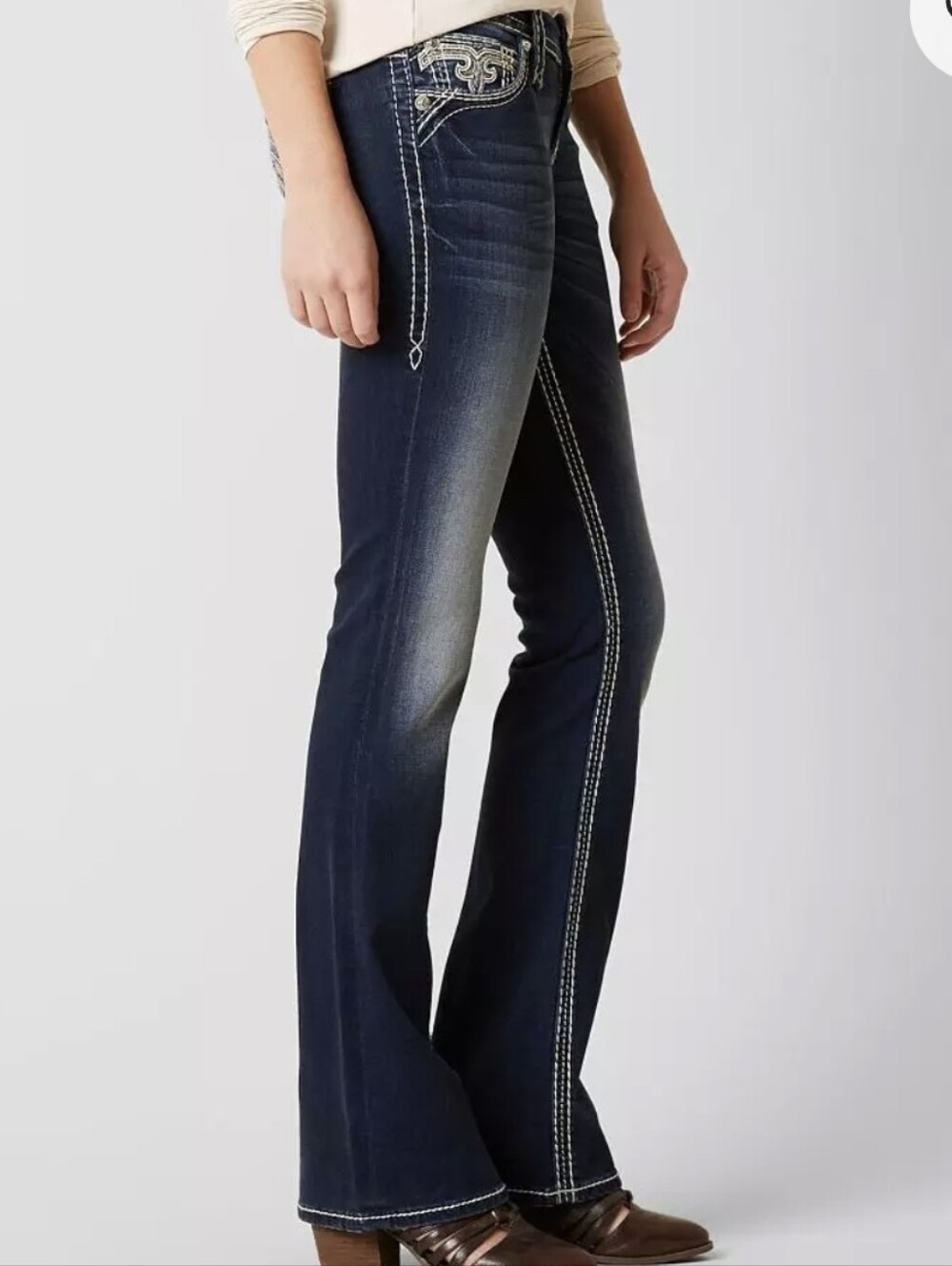 Rock Revival Evella Low Rise Bootcut Jeans Size 25 Womens